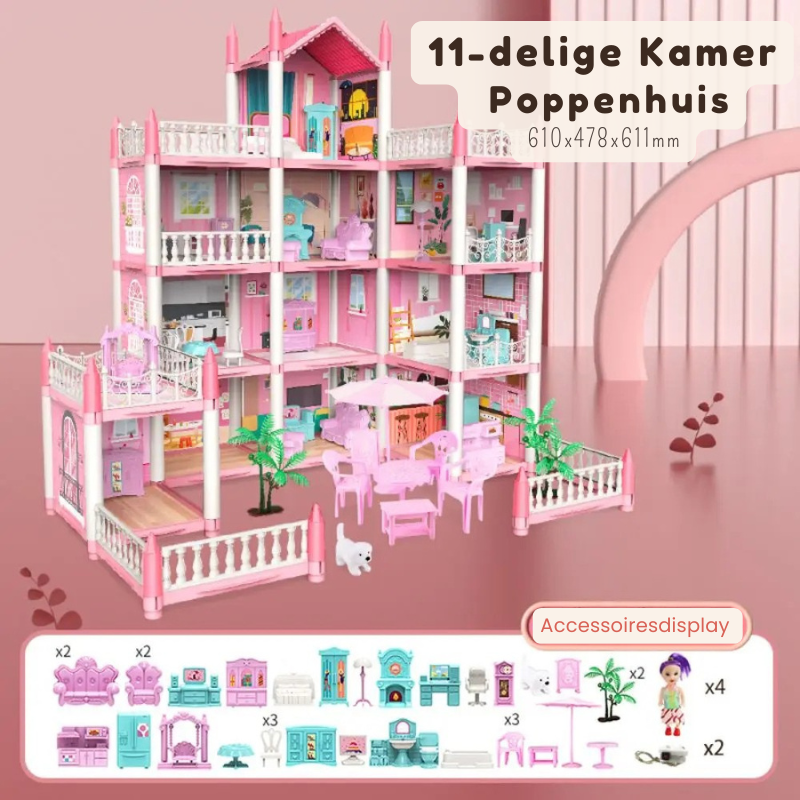 DreamHouse™ – DIY 3D Cartoon Poppenhuis Set – Creatief Miniatuurhuis voor Kinderen
