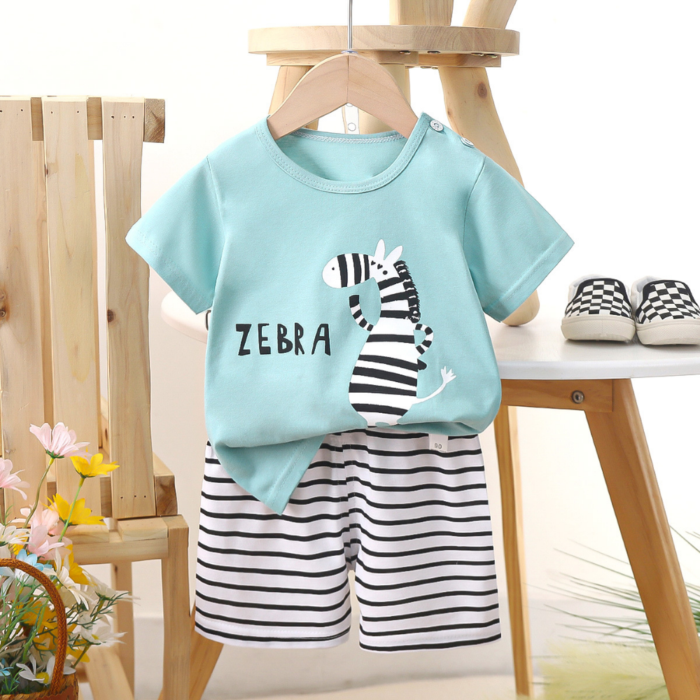 PlayPals – Boys' Summer Set with Cartoon Print