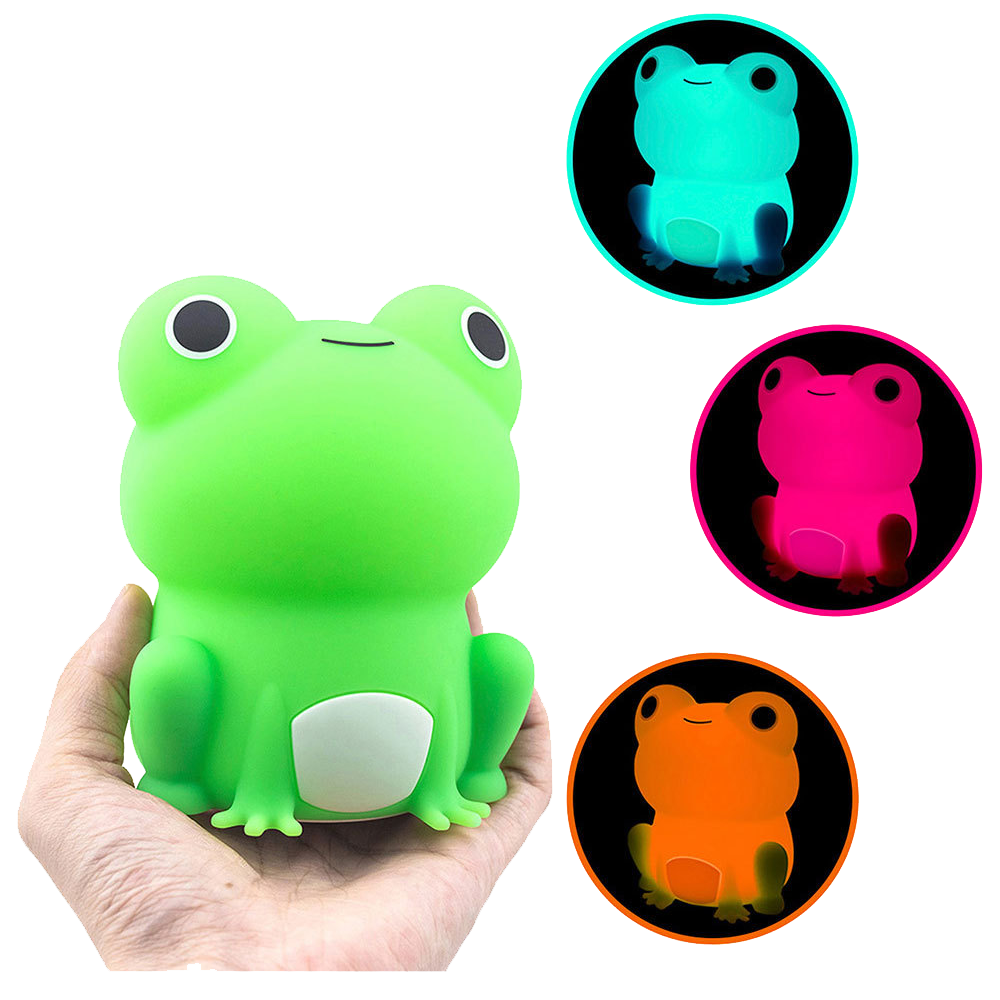 FrogGlow™ – Schattig Squishy Silicone LED Nachtlampje – USB Oplaadbaar