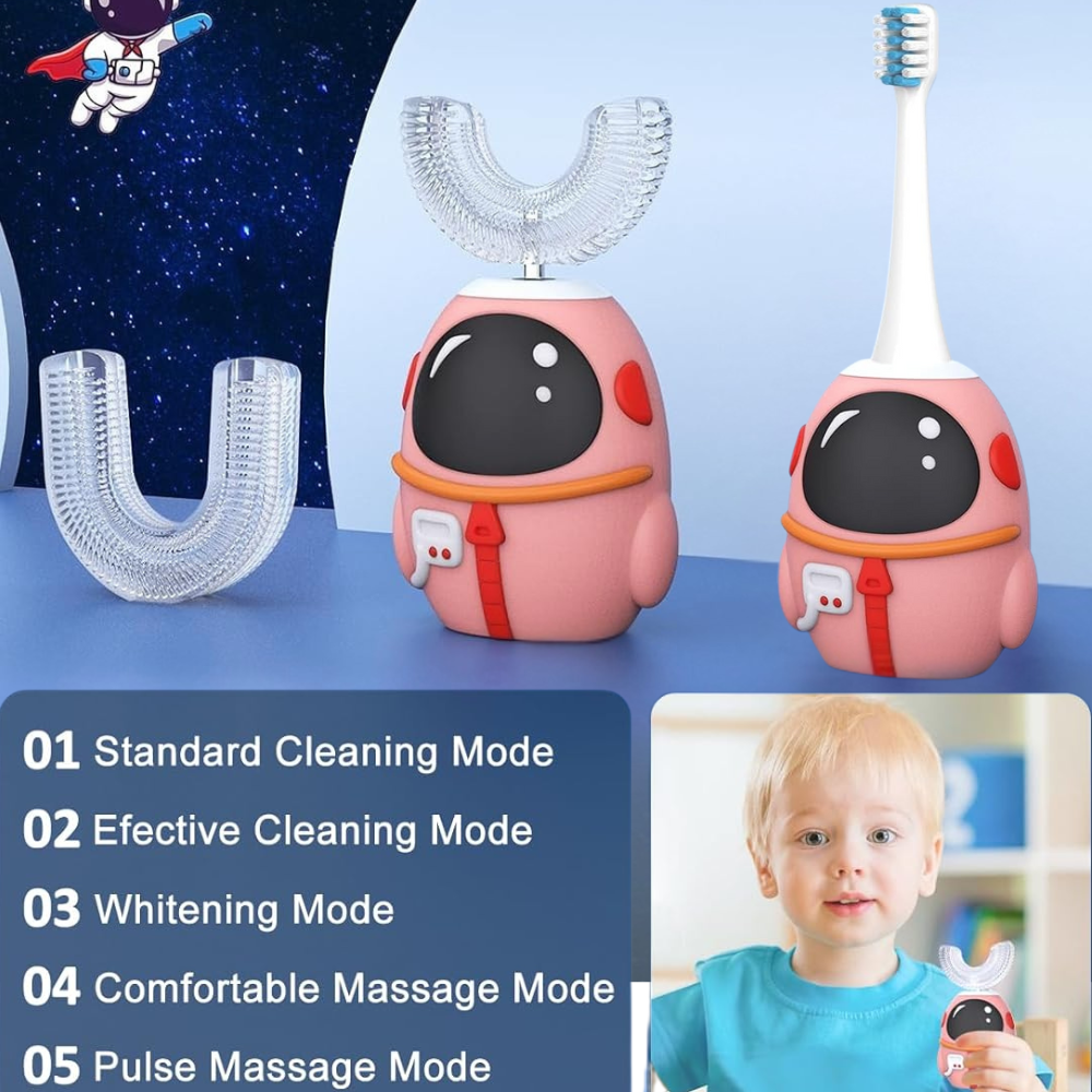 Milo & Moon 360° U-Vormige Elektrische Kindertandenborstel – Complete set