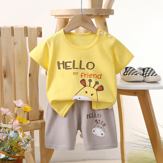 PlayPals – Boys' Summer Set with Cartoon Print