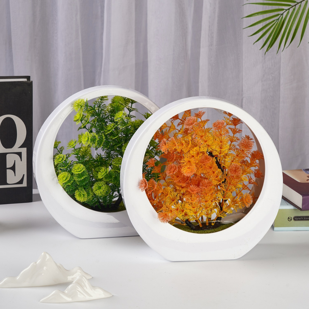 NatureGlow – LED Tafellamp met Kunstplant