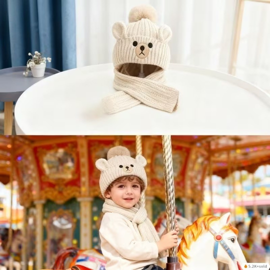 UniWarm™ – Jongens & Meisjes Winter Set – Muts & Sjaal