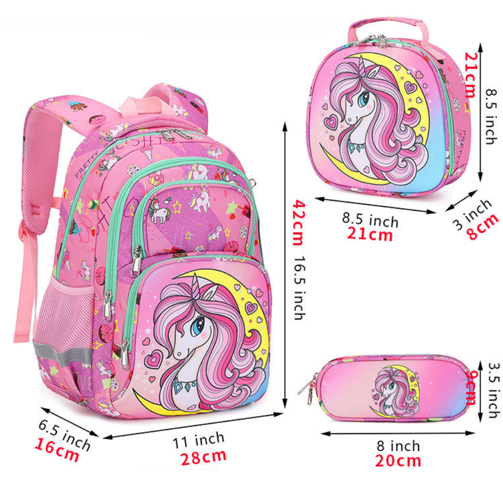 DreamUnicorn – 3-delige Schooltas Set voor Meisjes