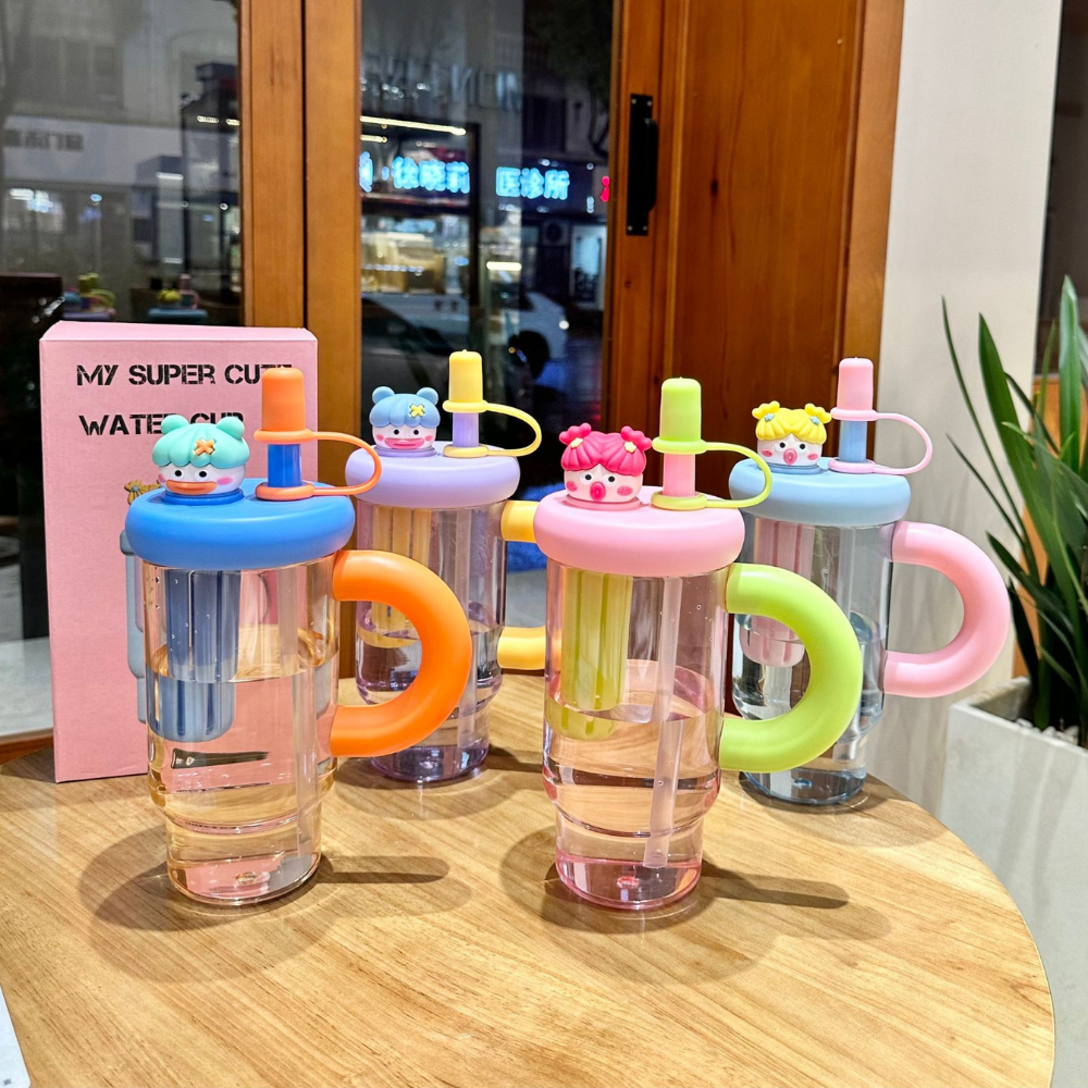 CuteSip – Grote Drinkbeker met Rietje & Infuser (900 ml)