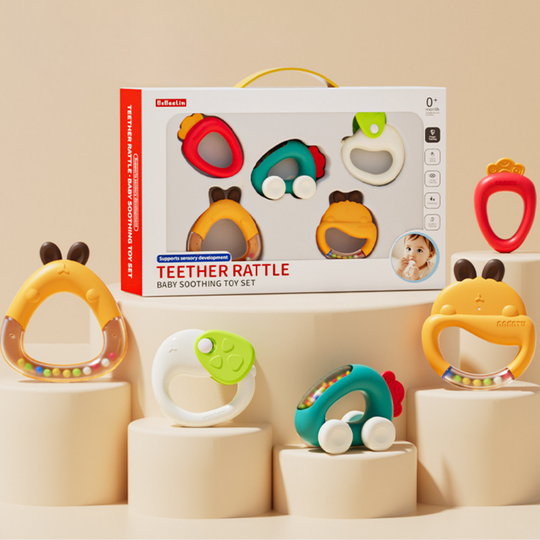 BunnySense – Baby Rammelaar en Bijtspeelgoed Set
