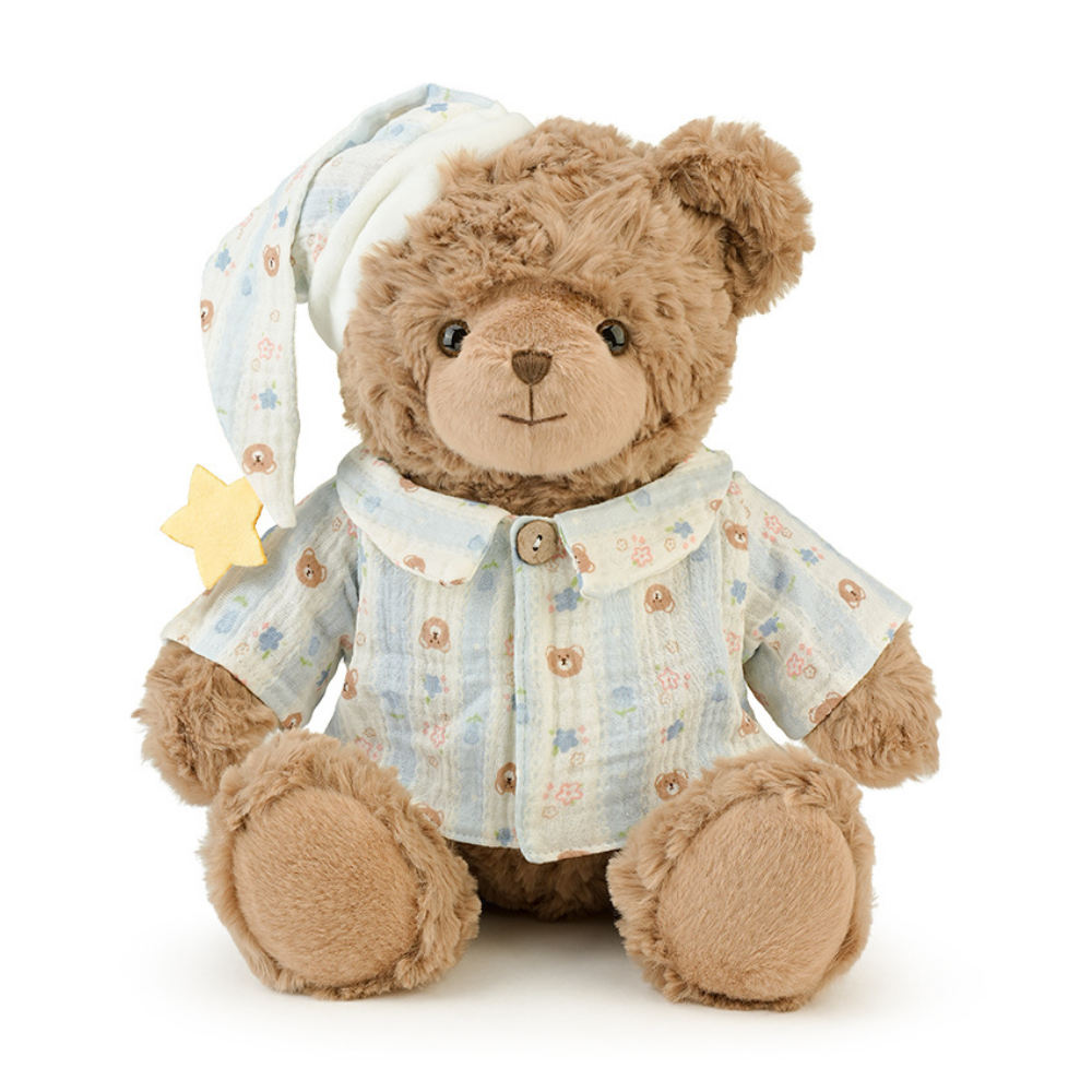 TeddyMia – Zachte Teddybeer in Gestreepte Pyjama