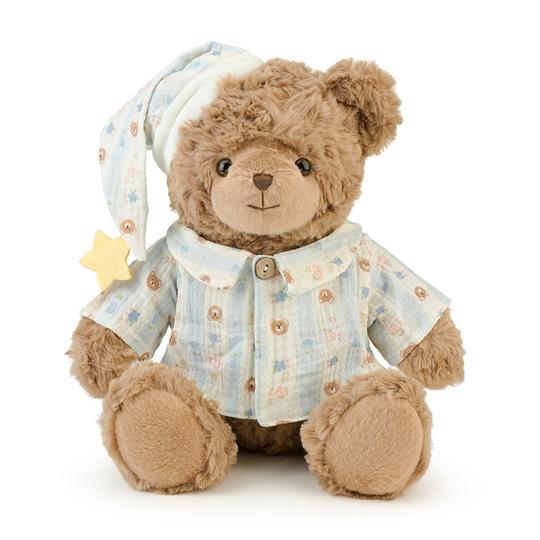 TeddyMia – Zachte Teddybeer in Gestreepte Pyjama