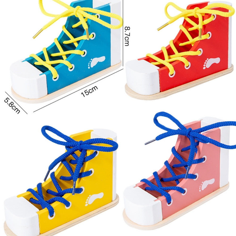 LaceStep – Houten Veterschoenen Oefenspel