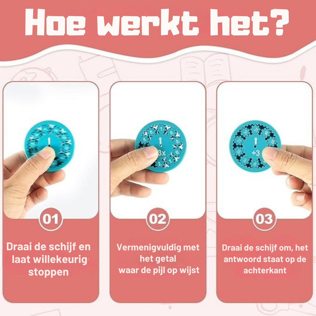 Milo & Moon - Wiskunde Fidgetspinners - Maak leren leuk!