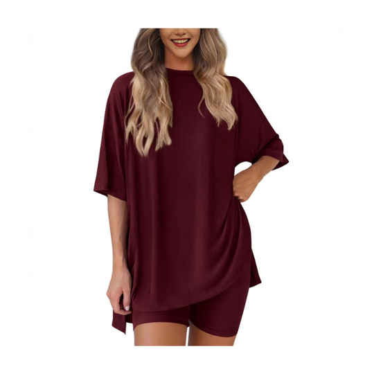 SummerEase™ – 2-delige Dames Set – Luchtige T-shirt & Stretch Shorts