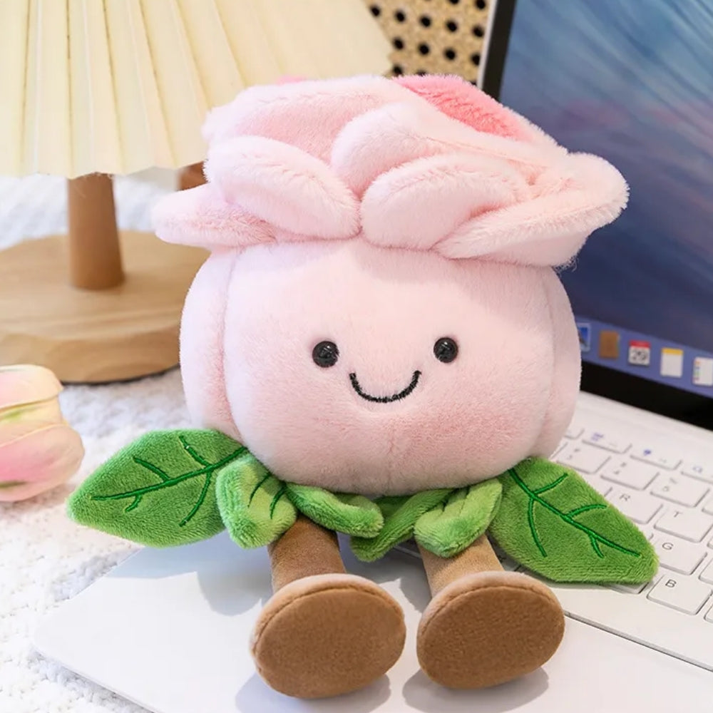 RoseFriends – Pluche Roos met Glimlach en Beentjes