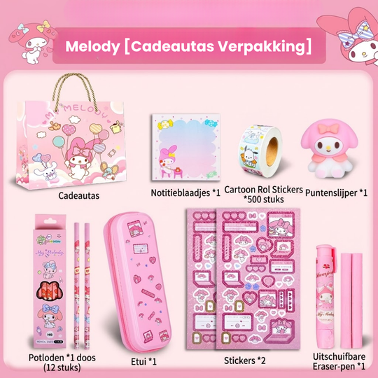 CuteStudy – Schoolspullen Cadeauset met Koffer