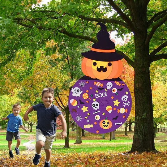 PumpkinPlay™ – DIY Halloween Pompoen Knutselset – Educatief Peuterspeelgoed in Vilt