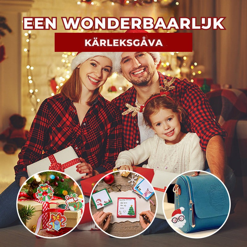 HolidayCharm™ – Kersteditie DIY Diamond Painting Sleutelhanger Set