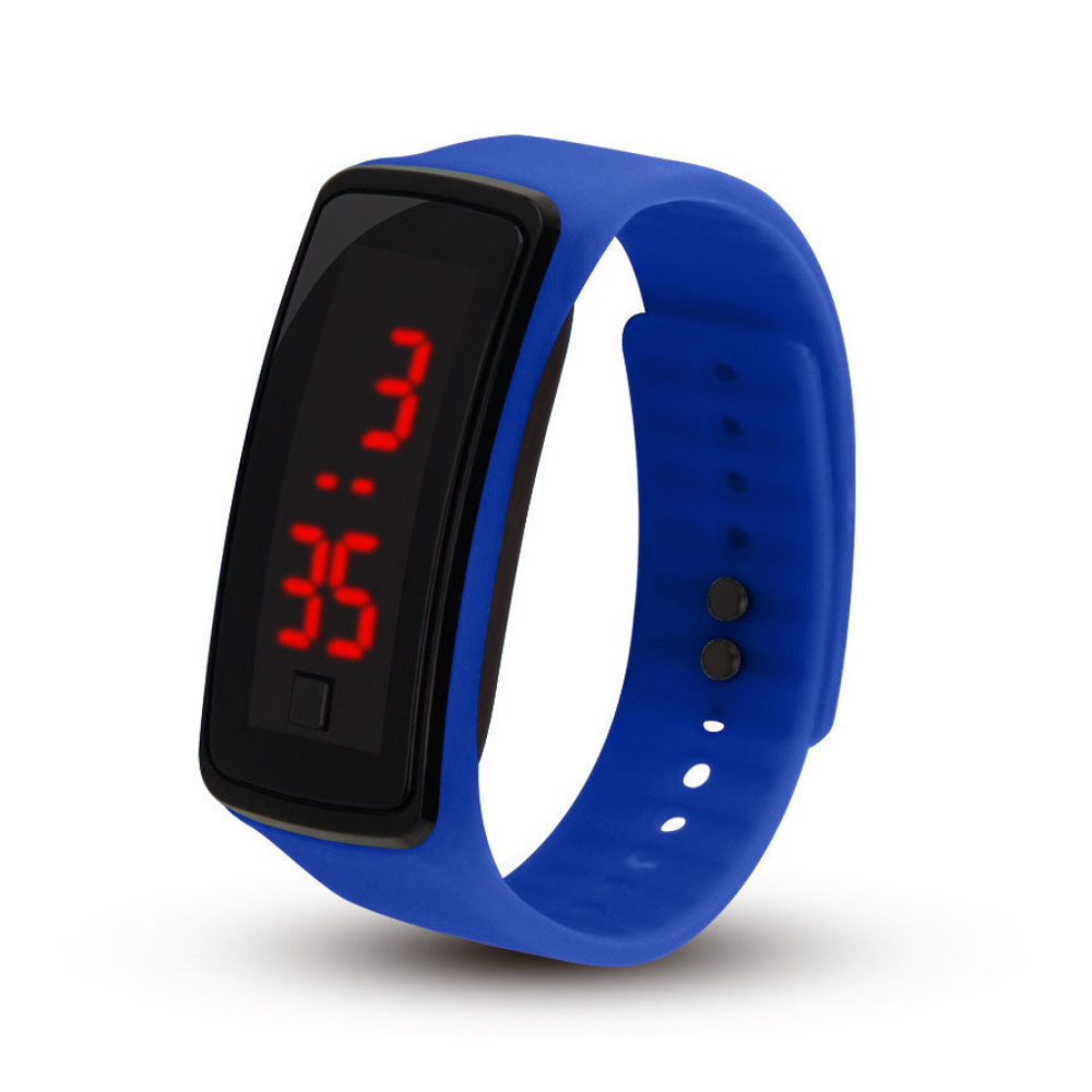 SlimPulse – Ultra Dun LED Sporthorloge met Siliconen Band