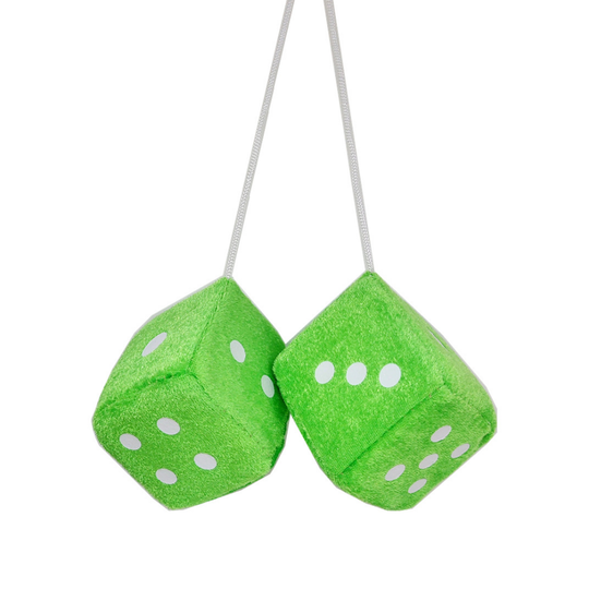 RetroDice – Pluche Dobbelstenen voor Autospiegel