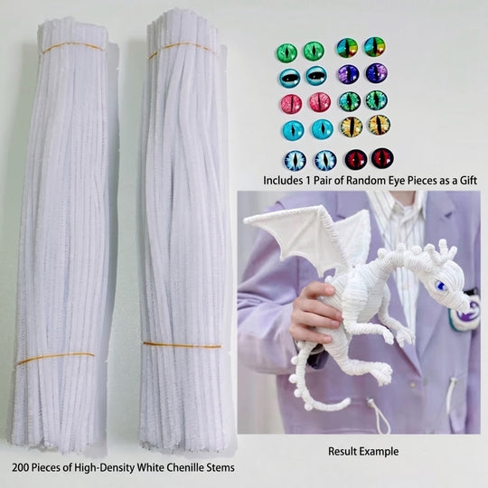 <font dir="auto" style="vertical-align: inherit;"><font dir="auto" style="vertical-align=" inherit>Kit de matériel pour poupée dinosaure en cure-pipe torsadé, matériaux de bricolage, bandes de peluche, cure-pipes créatifs en gros</font></font>