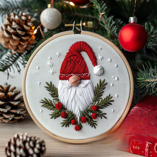 FestiveStitch™ – DIY Kerstborduurset voor Beginners met Winterse Sneeuwscènes