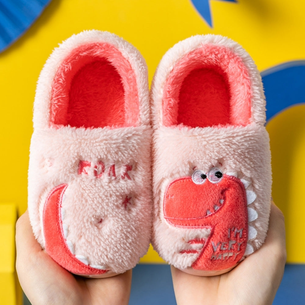 DinoHops – Pluche Kinderpantoffels met Vrolijke Dinofiguren