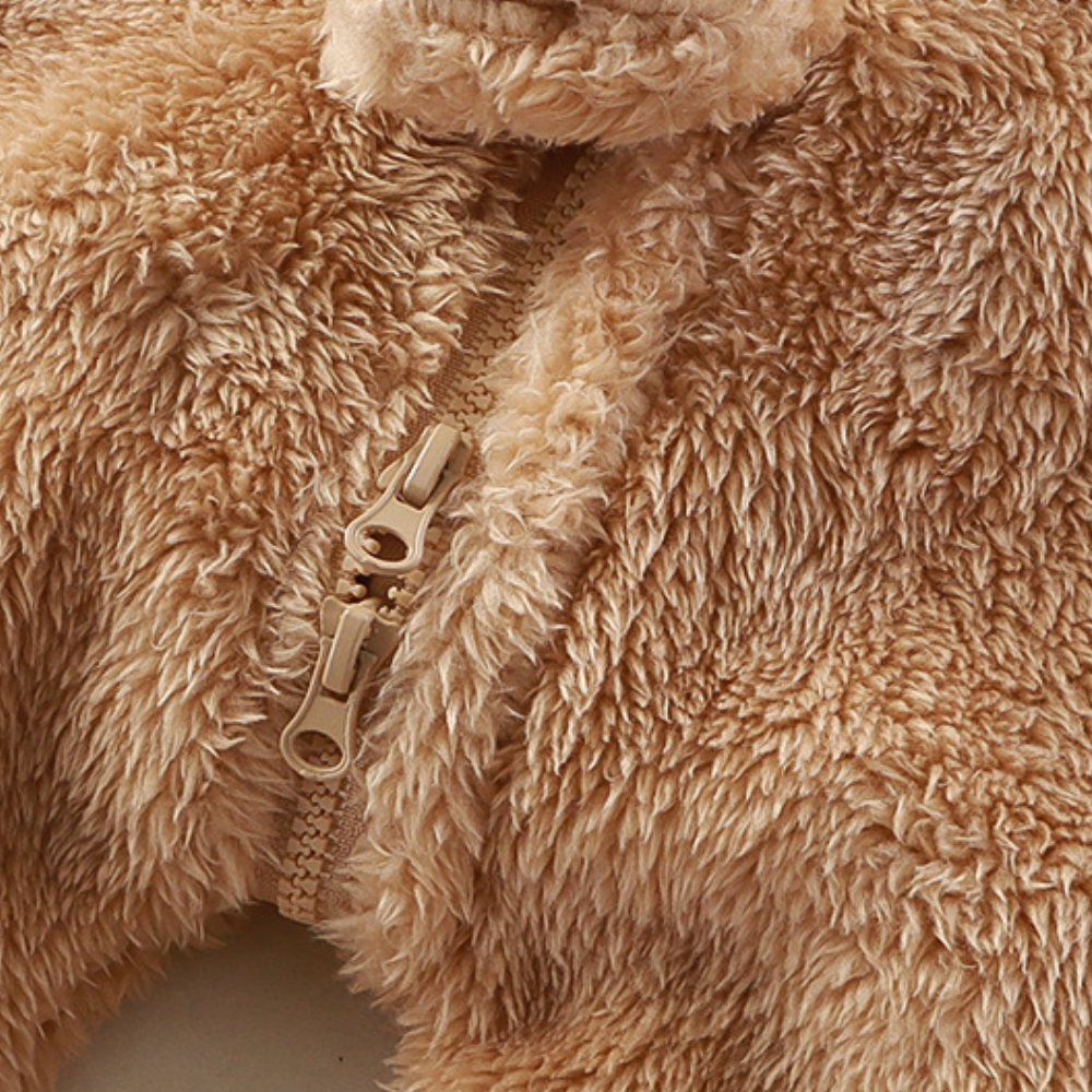 SnugglePaws – Zachte Fleece Baby Onesie met Dierenontwerp