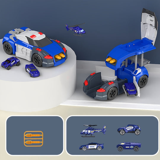 AutoMorph™ – 5-in-1 Transformerende Politieauto Bouwset