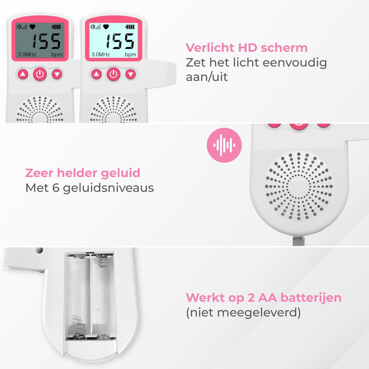 HeartLink™ Zwangerschapsdoppler - Luister Naar het Hartje van je Baby