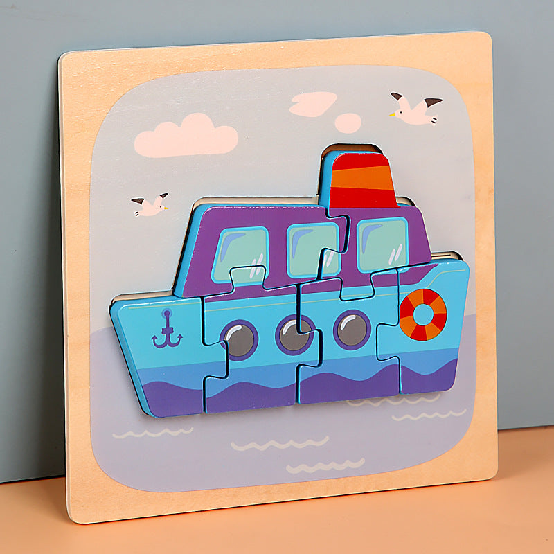 MiloMinds™ – Houten Chunky Puzzelset – Montessori Leer Speelgoed