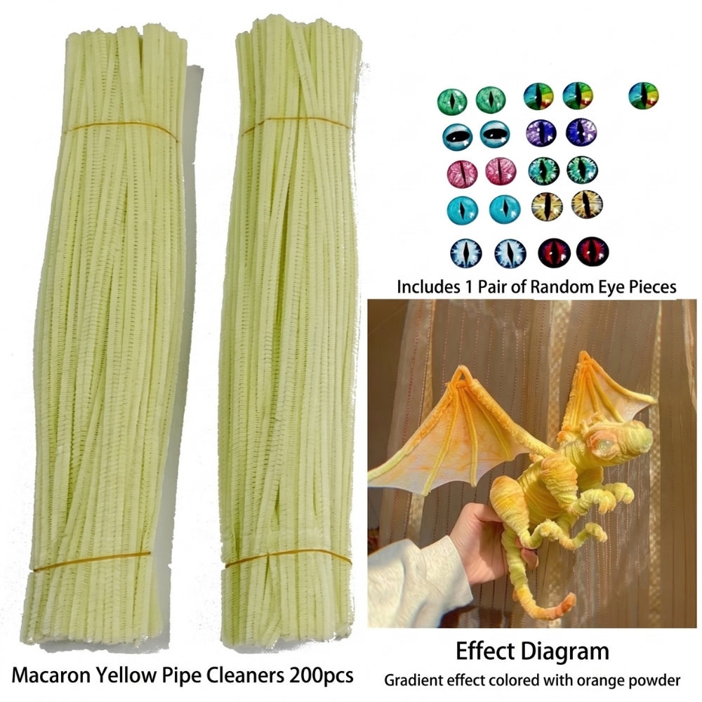 <font dir="auto" style="vertical-align: inherit;"><font dir="auto" style="vertical-align=" inherit>Kit de matériel pour poupée dinosaure en cure-pipe torsadé, matériaux de bricolage, bandes de peluche, cure-pipes créatifs en gros</font></font>