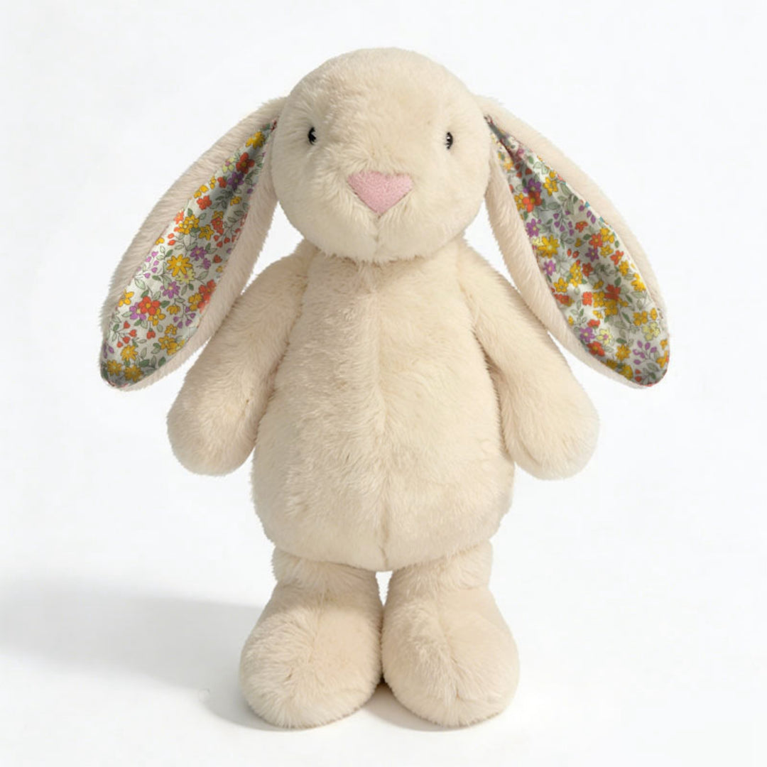 BloomBunny – Konijn Knuffel met Bloemenprint Oren