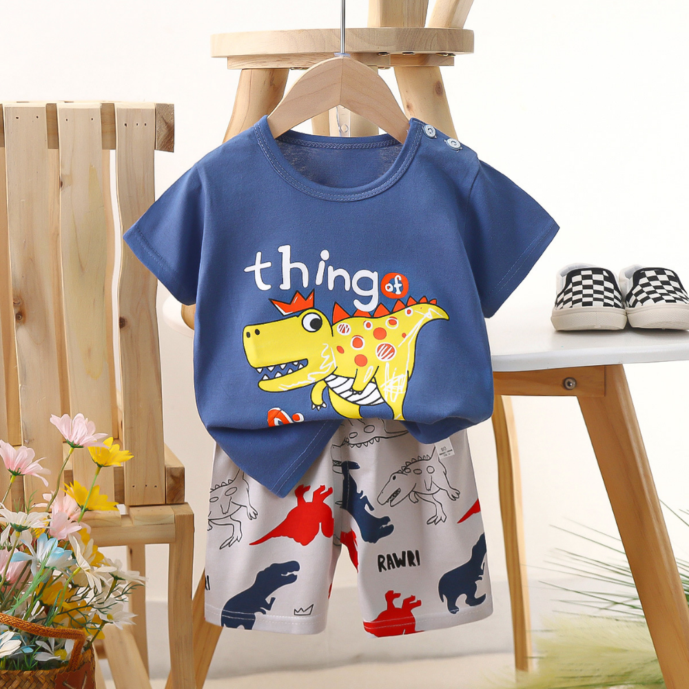 PlayPals – Boys' Summer Set with Cartoon Print