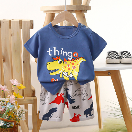 PlayPals – Boys' Summer Set with Cartoon Print
