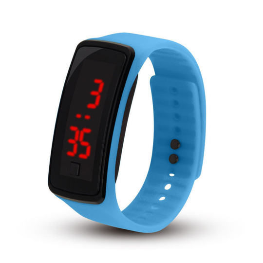 SlimPulse – Ultra Dun LED Sporthorloge met Siliconen Band