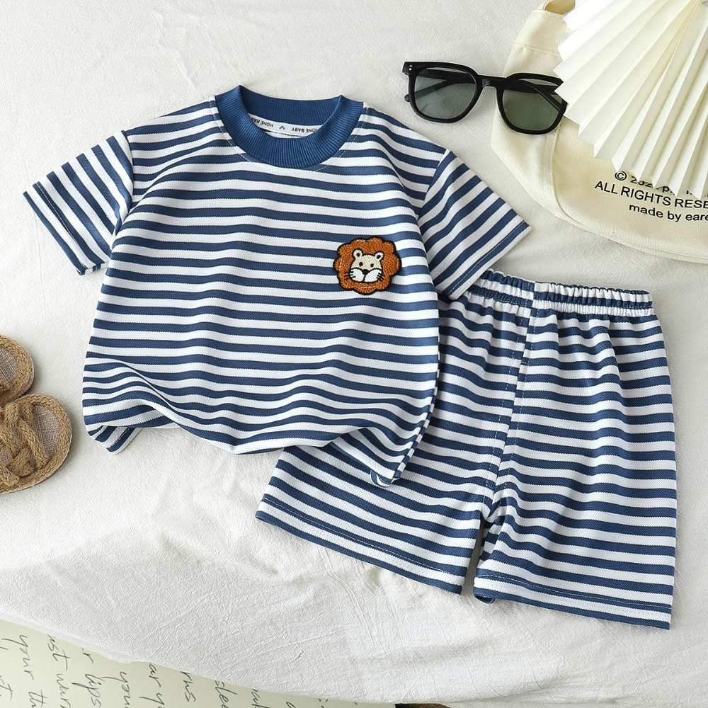 StripeBuddy – T-shirt en Shorts Set voor Jongens