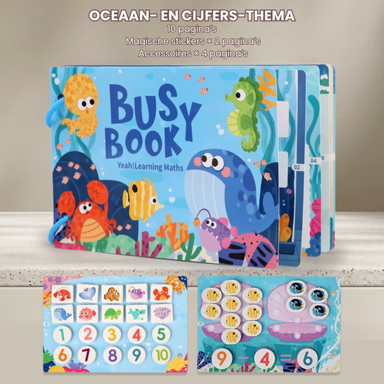 QuietLearn – Montessori Busy Book met Herbruikbare Stickers