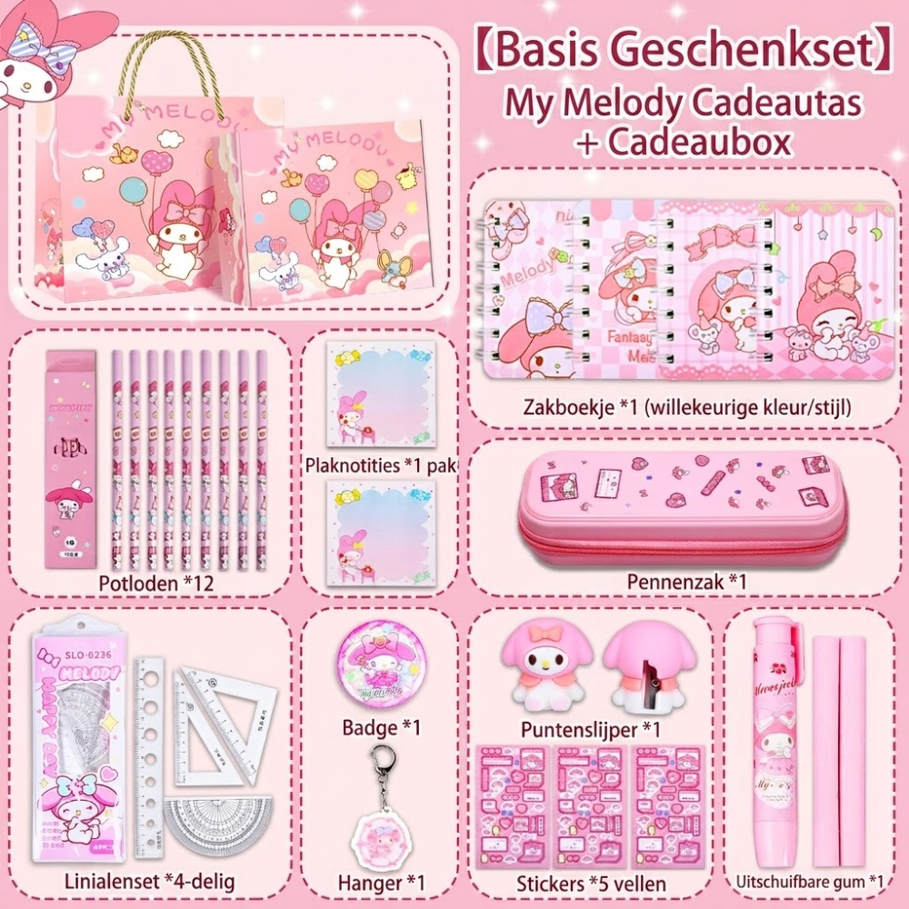 CuteStudy – Schoolspullen Cadeauset met Koffer