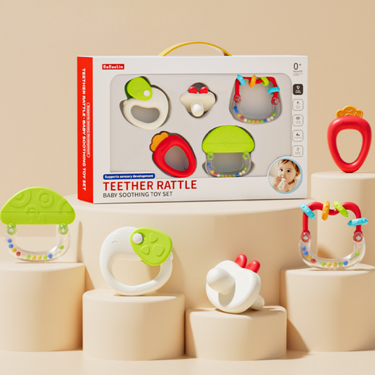 BunnySense – Baby Rammelaar en Bijtspeelgoed Set
