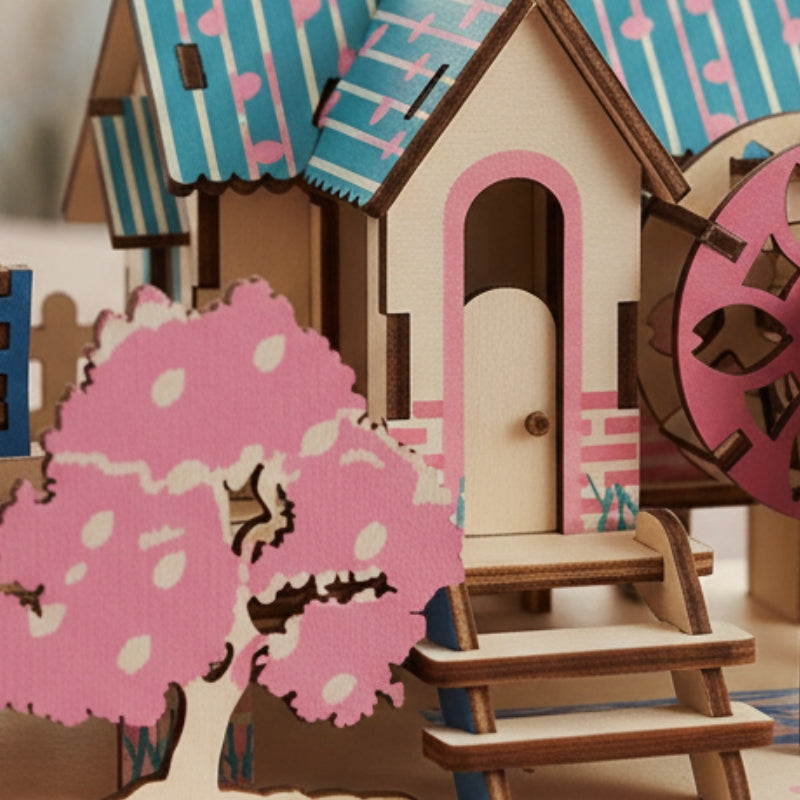 SpringCottage – 3D Houten Bouwpuzzel Cottage