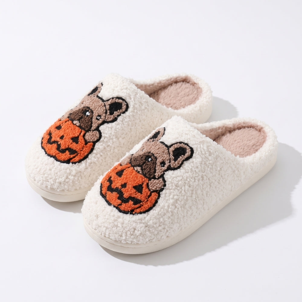SpookStep – Pluizige Pantoffels met Halloweenmotieven