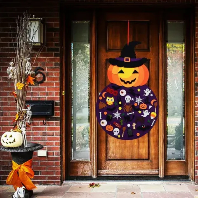 PumpkinPlay™ – DIY Halloween Pompoen Knutselset – Educatief Peuterspeelgoed in Vilt