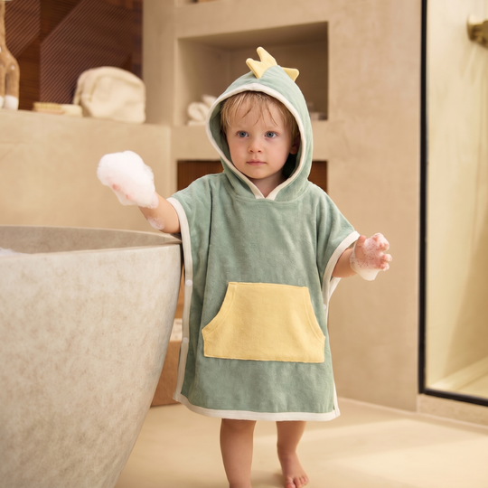 CozyDino – Zachte Dinosauriërs Badcape – Plezier Na Het Bad