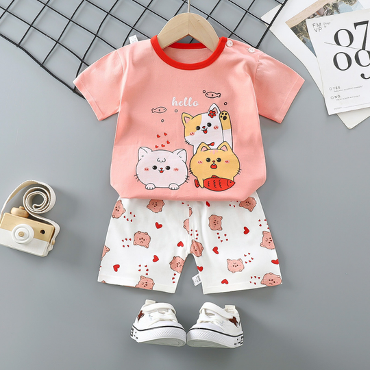 HappySprout – Kinder Zomerset met Cartoonprint