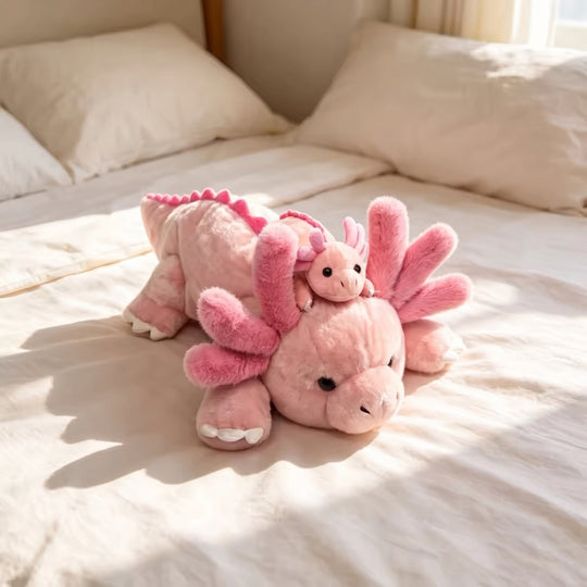 AquaFamily – Axolotl Knuffel met Kleintje