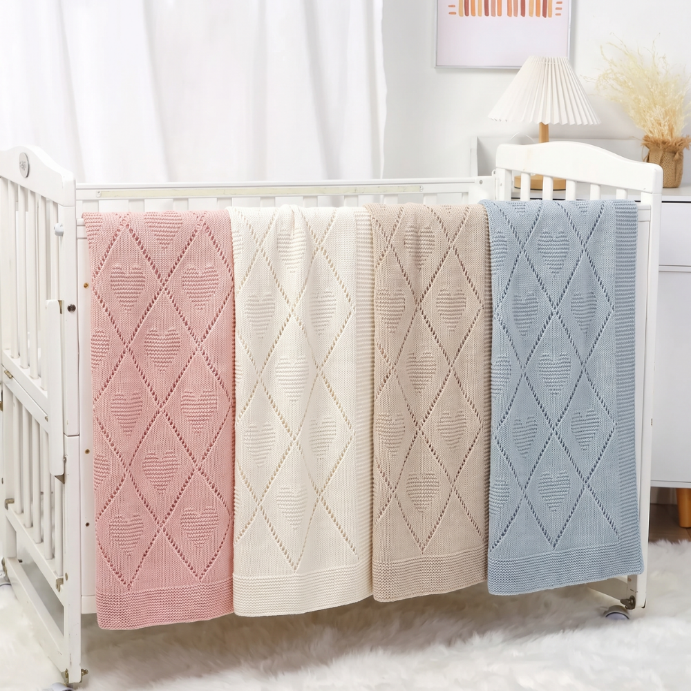 CozyCotton – Soft Cotton Knitted Baby Blanket, Cosy Comfort for Babies