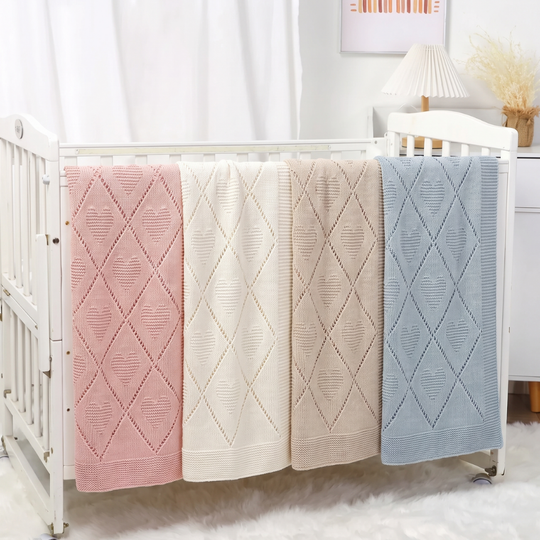 CozyCotton – Soft Cotton Knitted Baby Blanket, Cosy Comfort for Babies