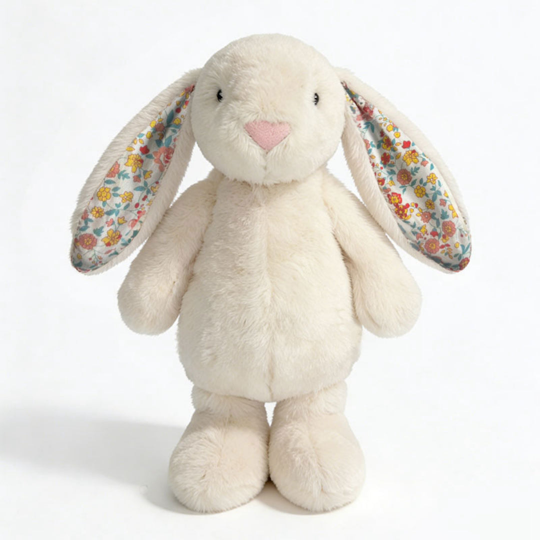 BloomBunny – Konijn Knuffel met Bloemenprint Oren