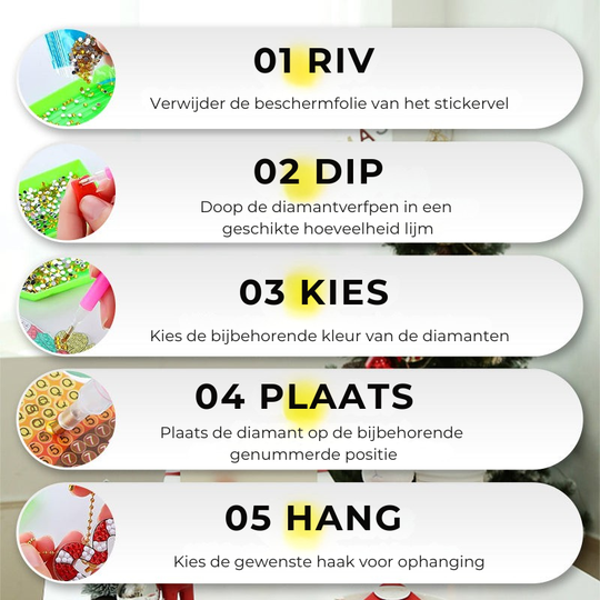 HolidayCharm™ – Kersteditie DIY Diamond Painting Sleutelhanger Set