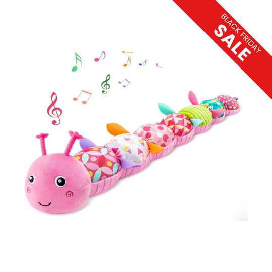 Milo &amp; Moon™ Larve – Uddannelsesmæssig og Legesyg - Sensorisk Plys Rangle - Musik Larve