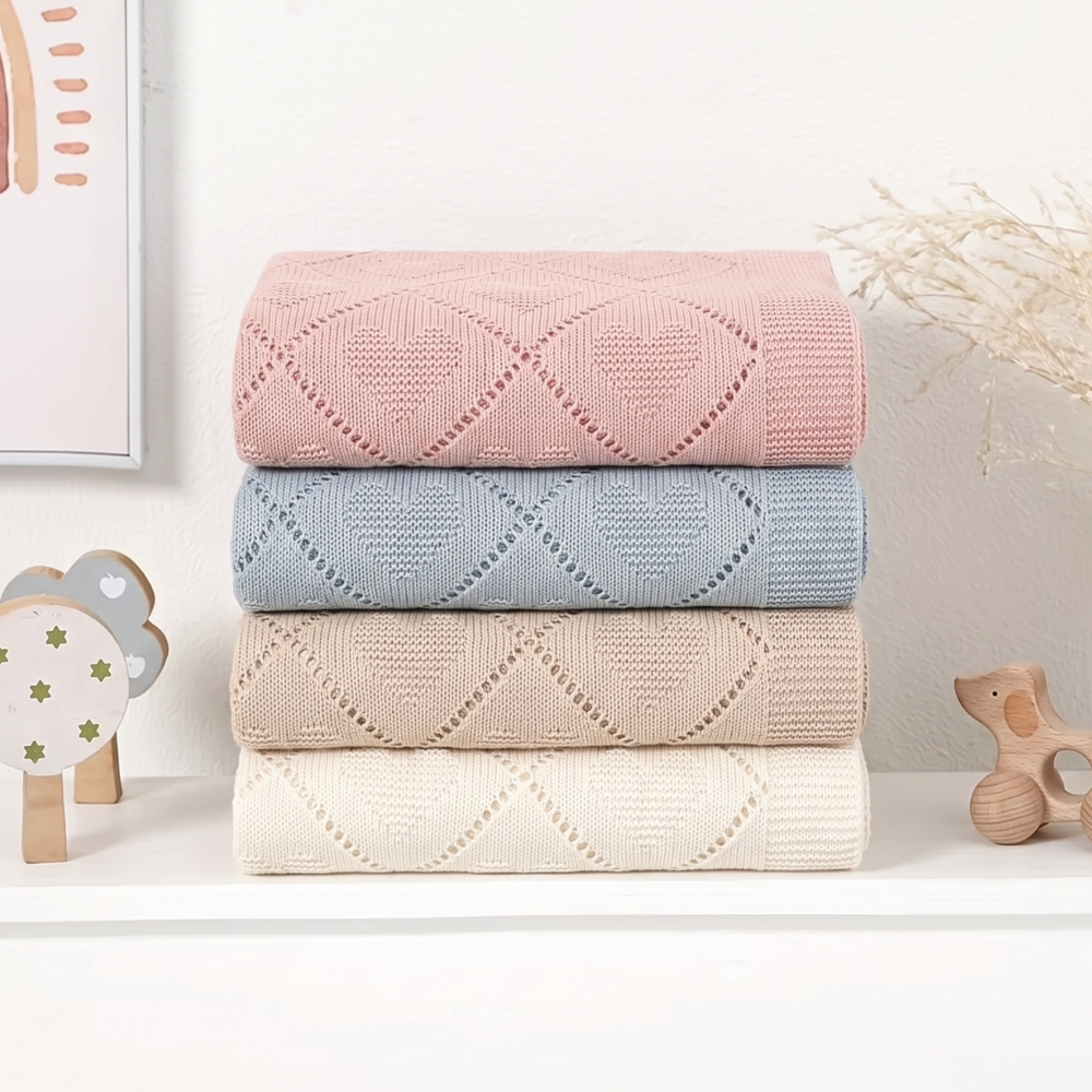 CozyCotton – Soft Cotton Knitted Baby Blanket, Cosy Comfort for Babies