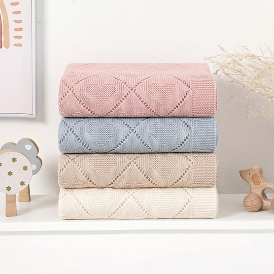 CozyCotton – Soft Cotton Knitted Baby Blanket, Cosy Comfort for Babies